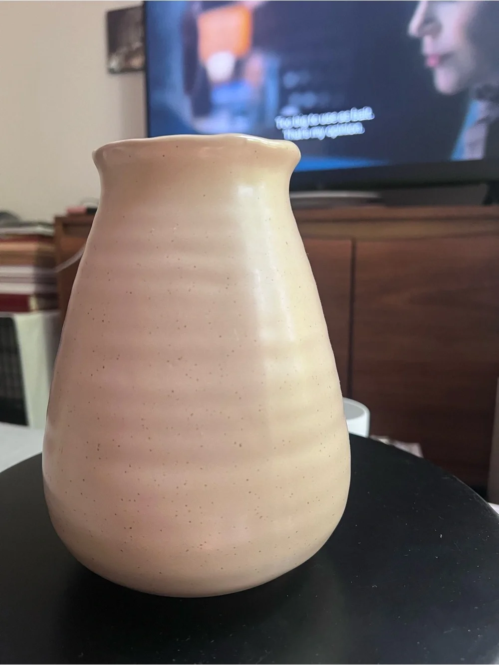 Meringue Ceramic Vase distributed by UrbanStems 7.25”